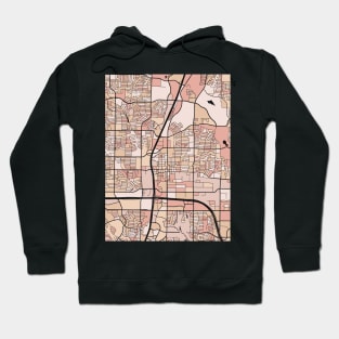 Plano Map Pattern in Soft Pink Pastels Hoodie